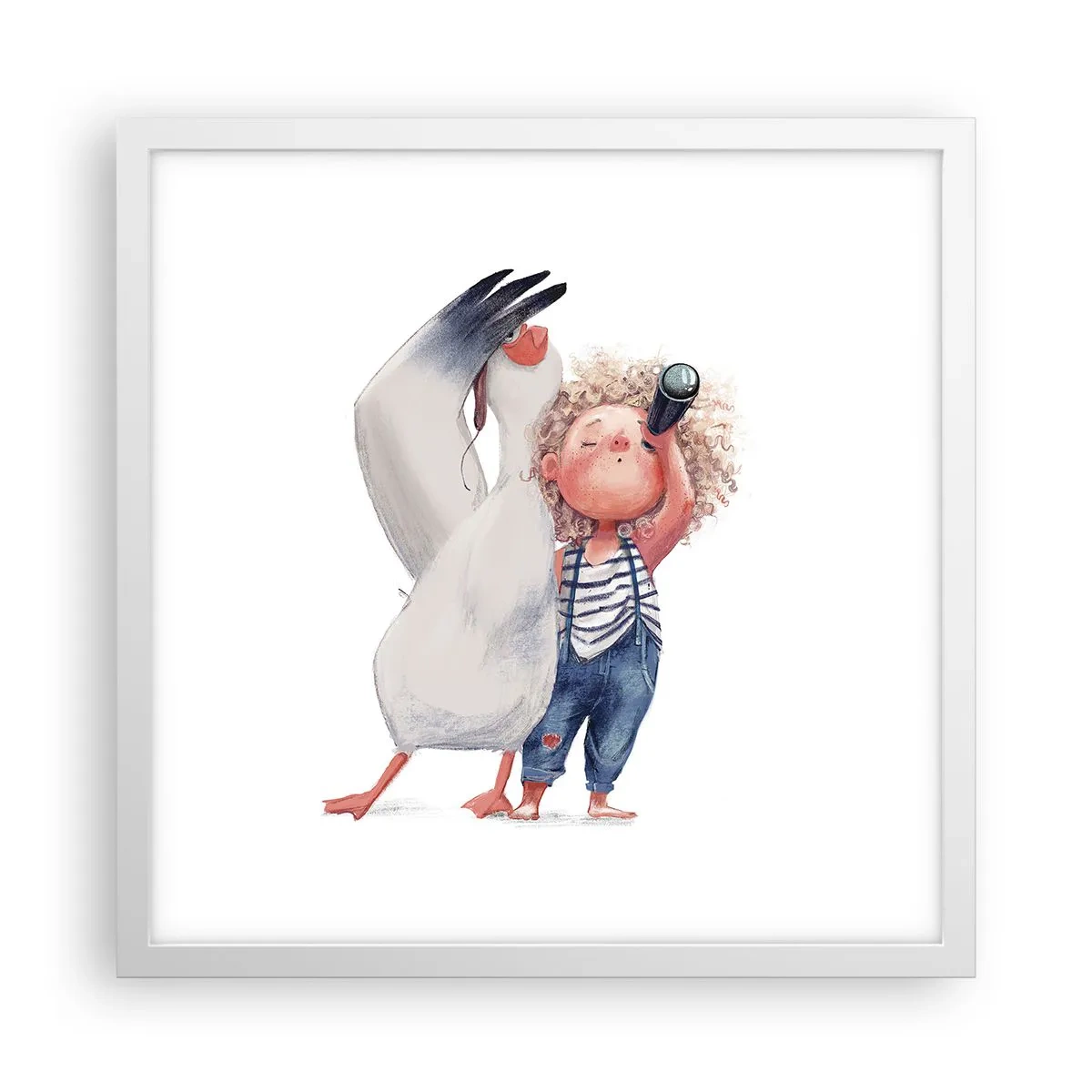 Plakát v bílém rámu - Plán na skvělou cestu - 40x40 cm