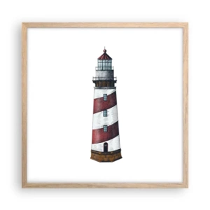 Plakát v rámu světlý dub - Vždy na stráži - 50x50 cm