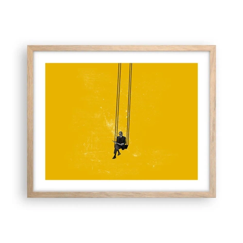 Plakát v rámu světlý dub - Den jako každý jiný - 50x40 cm