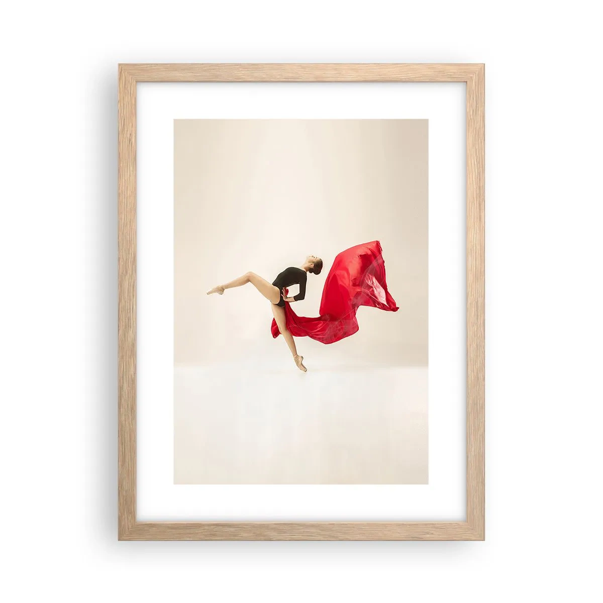 Plakát v rámu světlý dub - Červené a černé - 30x40 cm
