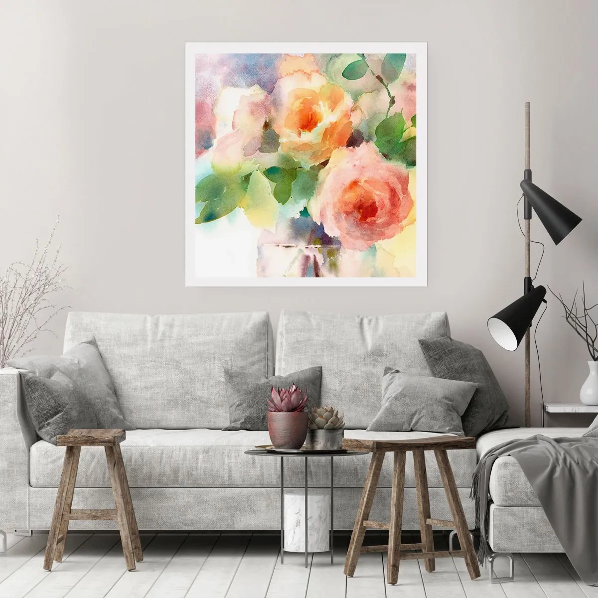 Plakát - Jemné jako akvarel - 50x50 cm