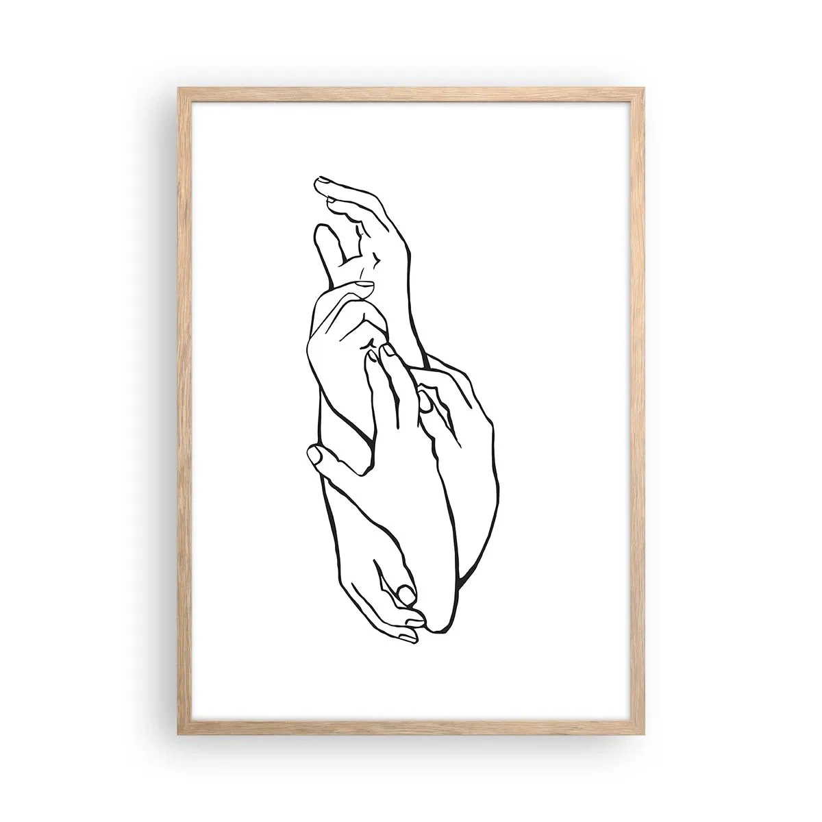 Plakát v rámu světlý dub - Dobrý dotek - 50x70 cm