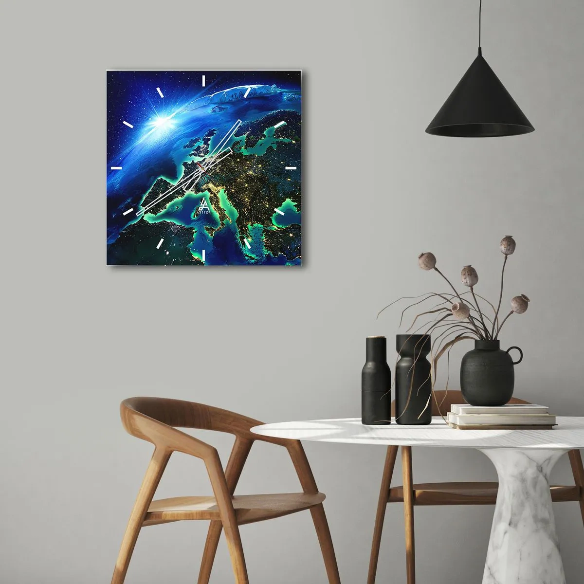 Nástěnné hodiny - Jiskřivá Evropa - 40x40 cm