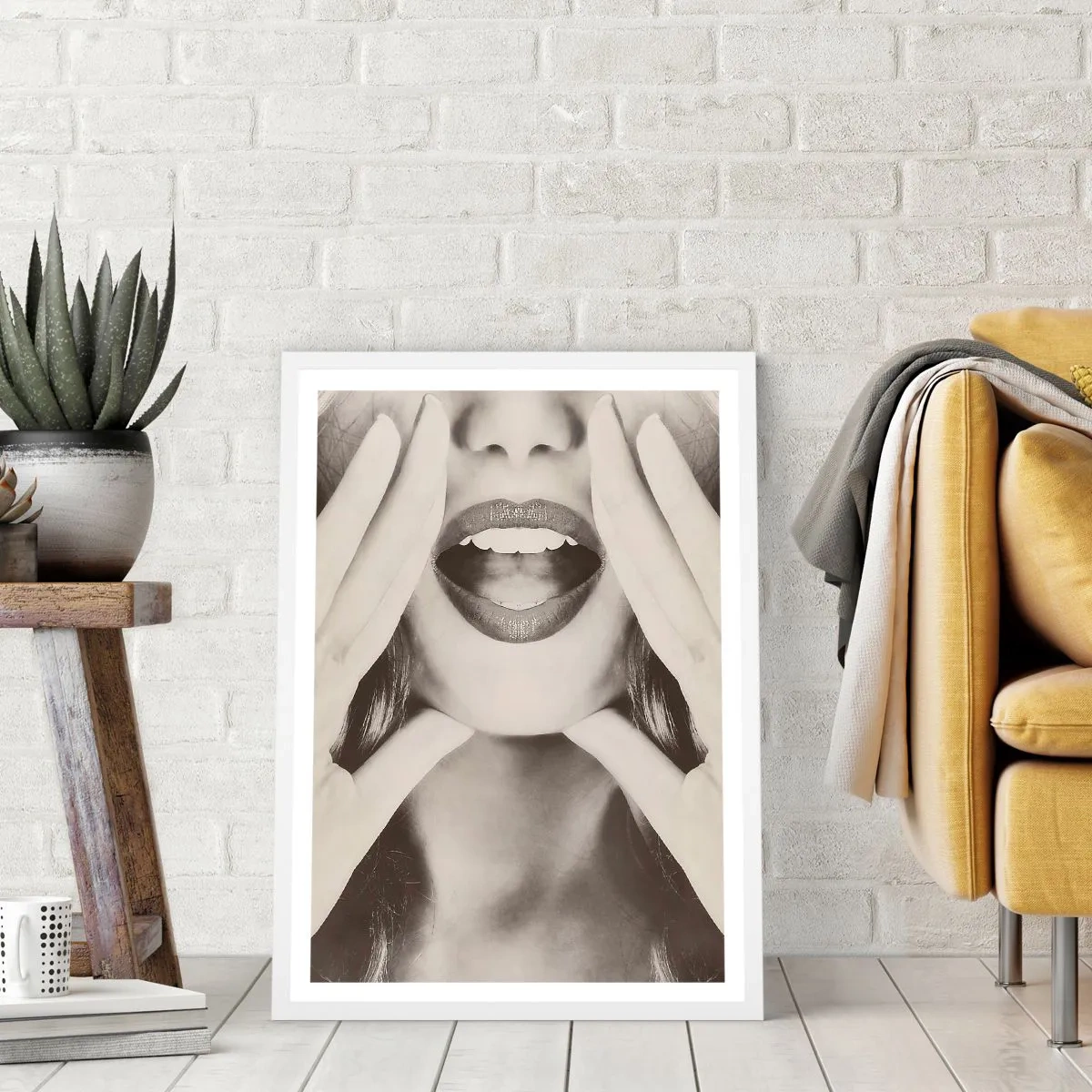 Plakát v bílém rámu - Už jdu! - 50x70 cm