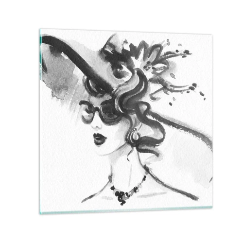 Obraz na skle - Dáma s charakterem - 50x50 cm