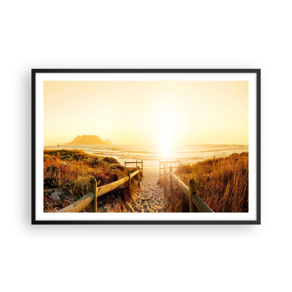 Plakát v černém rámu - Dunami směrem ke slunci - 91x61 cm