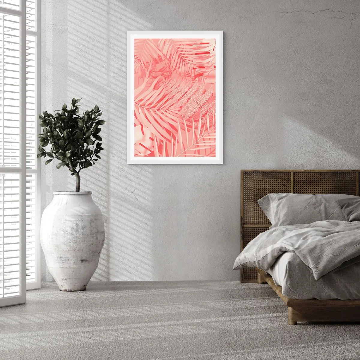 Plakát v bílém rámu - Růžový koncept - 30x40 cm
