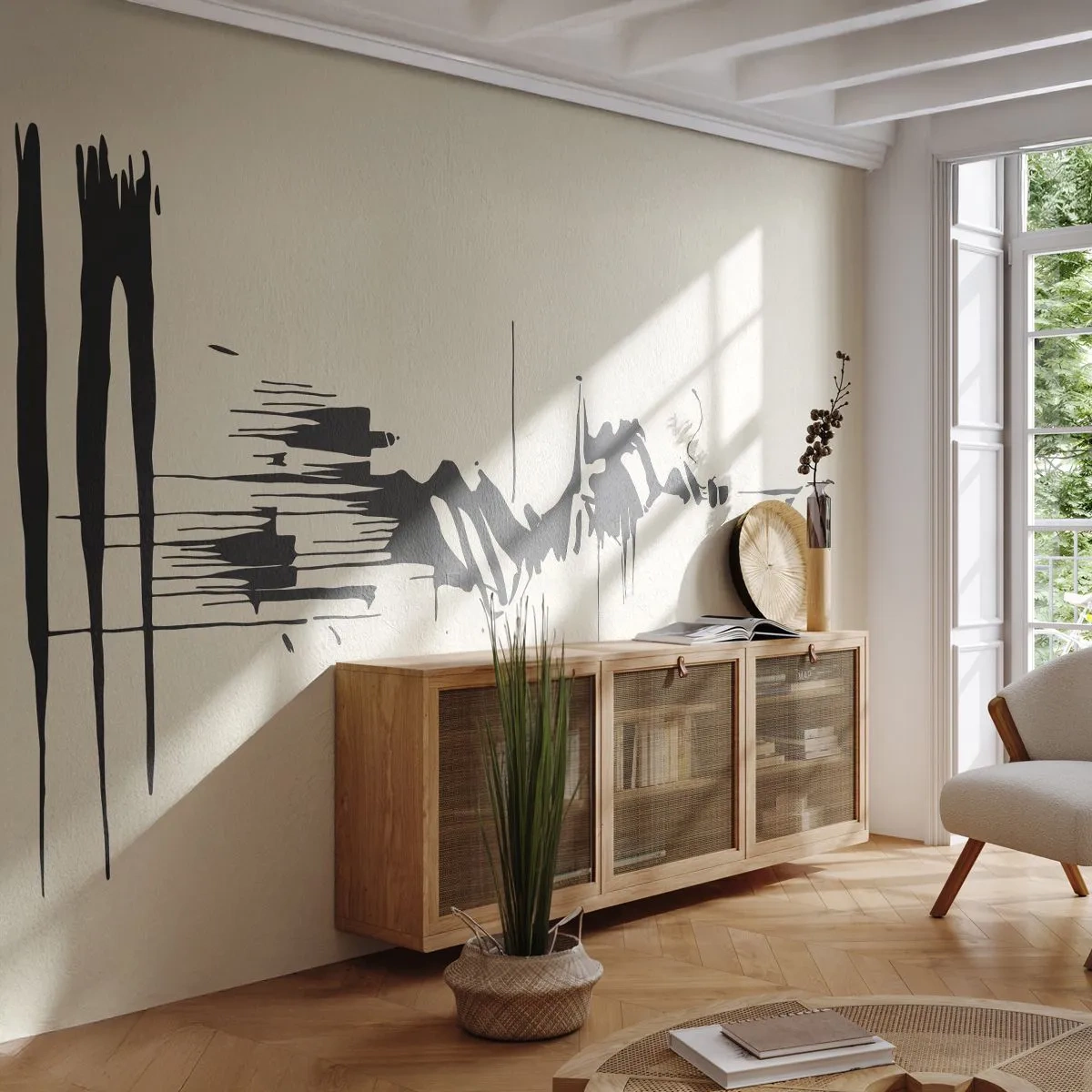 Fototapeta Premium Canvas - Spěšná abstrakce - Abstrakce, Minimalismus, Kus - 250x175 cm