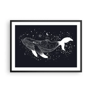 Plakát v černém rámu - V oceánu vesmíru - 70x50 cm