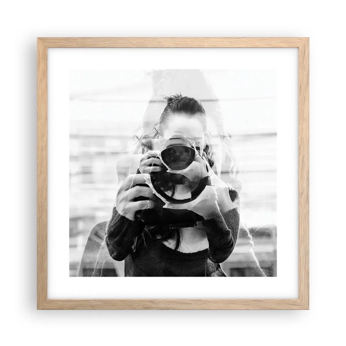 Plakát v rámu světlý dub - Tvůrce a materiál - 40x40 cm