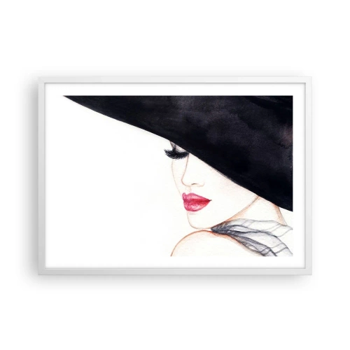 Plakát v bílém rámu - Elegance a smyslnost - 70x50 cm