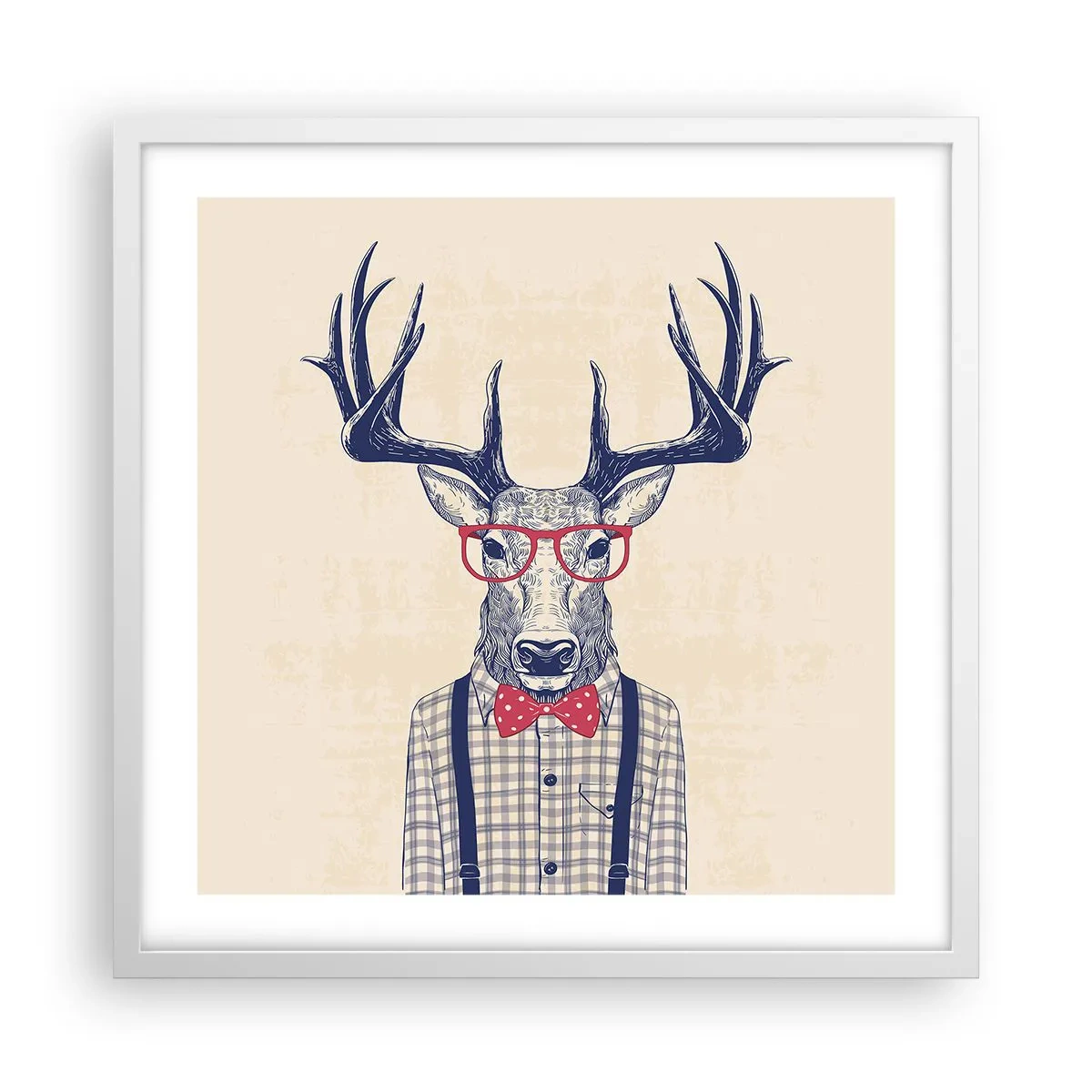 Plakát v bílém rámu - Zábavná extravagance - 50x50 cm