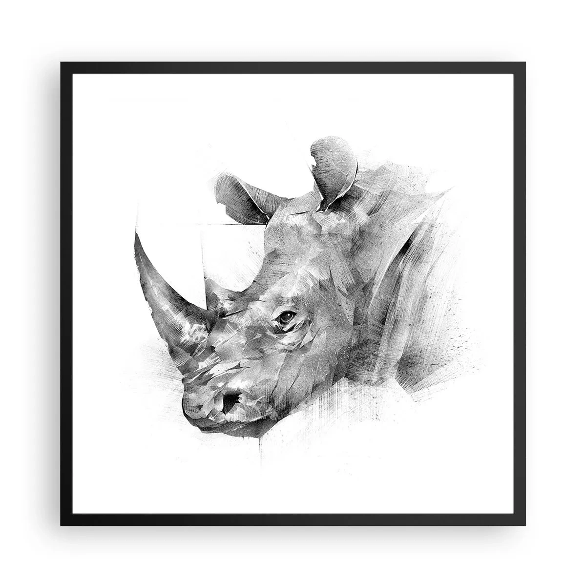 Plakát v černém rámu - Africký portrét - 60x60 cm