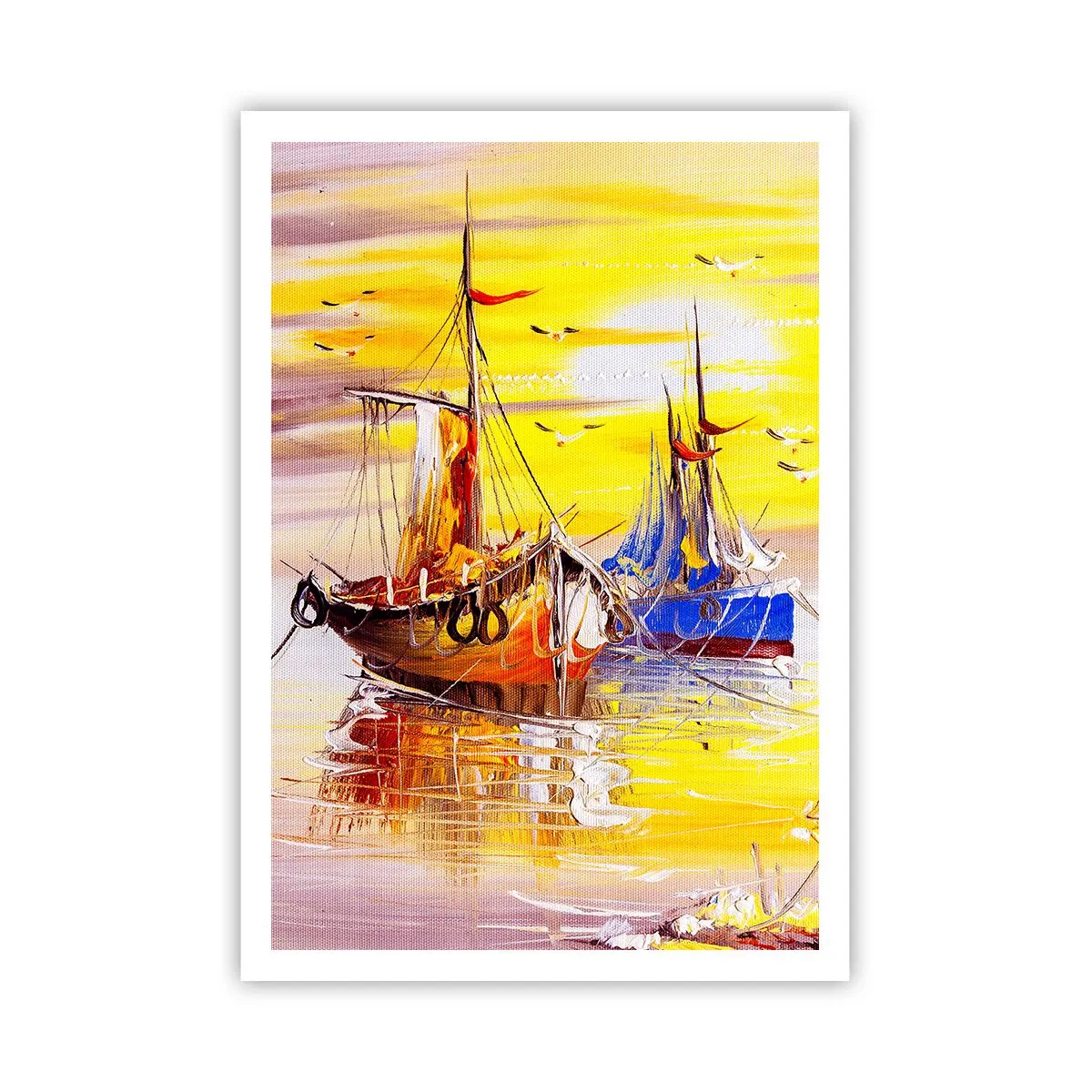 Plakát - Zasloužený odpočinek v přístavu - 70x100 cm