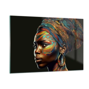 Obraz na skle - Africká královna - 120x80 cm