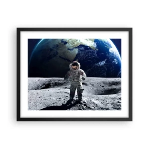 Plakát v černém rámu - Pozdravy s Měsíce - 50x40 cm