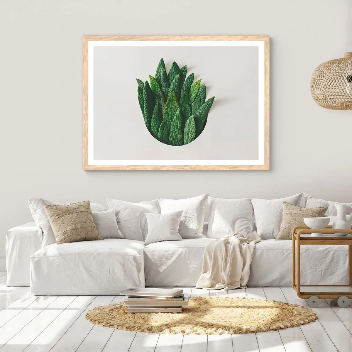 Plakát v rámu světlý dub - Neukojitelná zvědavost - 70x50 cm