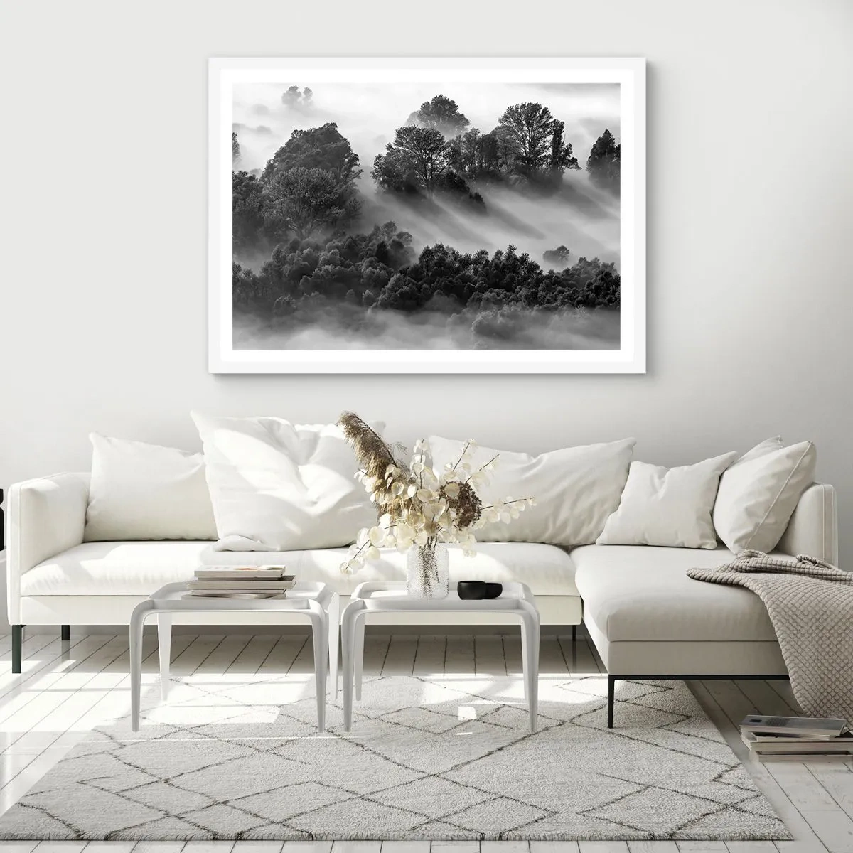 Plakát v bílém rámu - Probouzení ze spánku - 70x50 cm