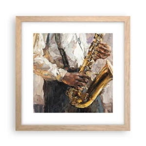 Plakát v rámu světlý dub - Čas na sólovou hru - 30x30 cm