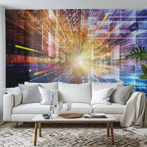 Fototapeta Premium Sand - Osvětlená chodba - Abstrakce, Grafika, 3D - 300x210 cm