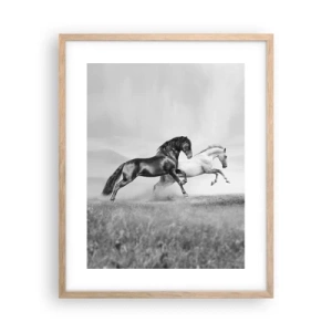 Plakát v rámu světlý dub - Andělé a démoni - 40x50 cm