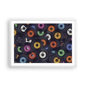 Plakát v bílém rámu - Barvy klasiky - 70x50 cm
