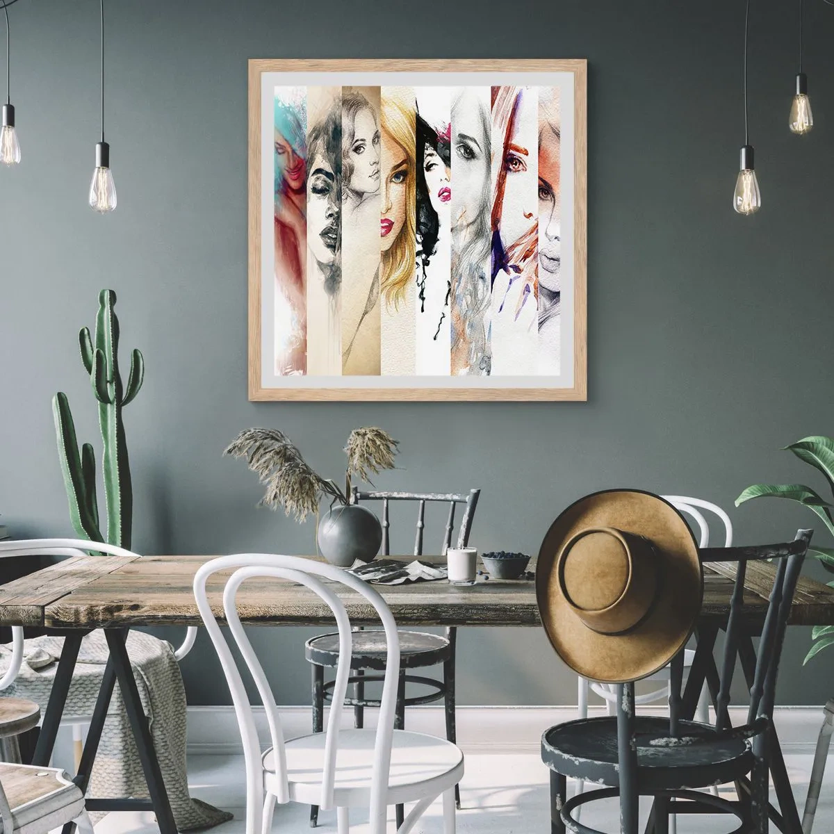 Plakát v rámu světlý dub - A vždy jsi to TY - 40x40 cm