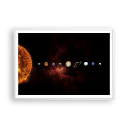 Plakát v bílém rámu - Naše čtvrť - 100x70 cm