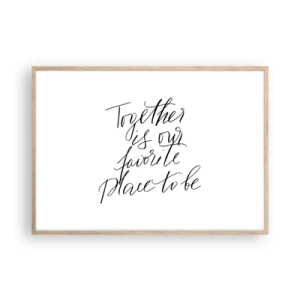 Plakát v rámu světlý dub - Cítíte to také? - 100x70 cm