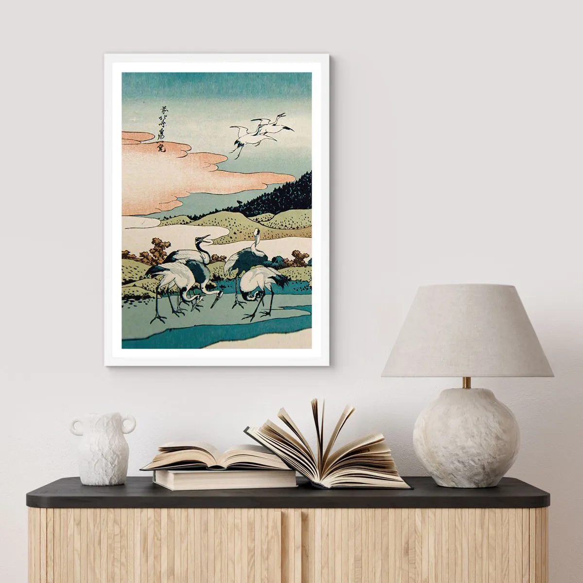 Plakát v bílém rámu - V japonském duchu - 30x40 cm