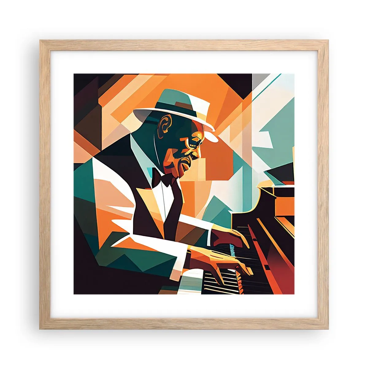 Plakát v rámu světlý dub - Celý tento jazz - 40x40 cm