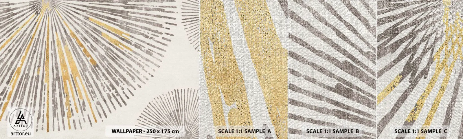 Vzor Fototapety Premium Canvas - Krása paprsku - Minimalismus, Jasný, Čáry - 100x30 cm