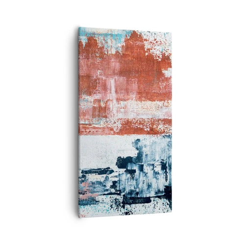 Obraz na plátně - Abstraktní půl na půl - 55x100 cm