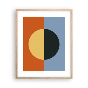 Plakát v rámu světlý dub - Kompozice tepla a chladu - 40x50 cm