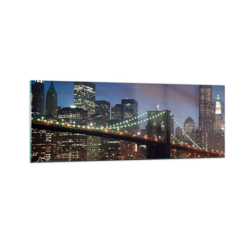 Obraz na skle - Rozjařená noc - 140x50 cm