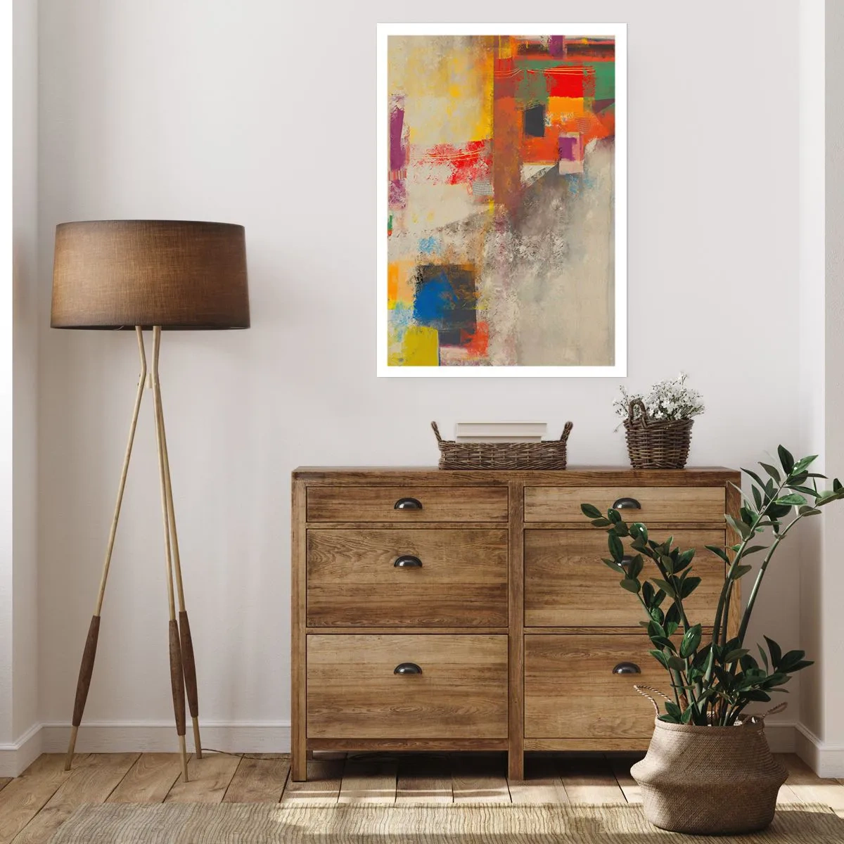 Plakát - Geometrie barev - 50x70 cm