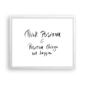 Plakát v bílém rámu - Jak žít? - 50x40 cm