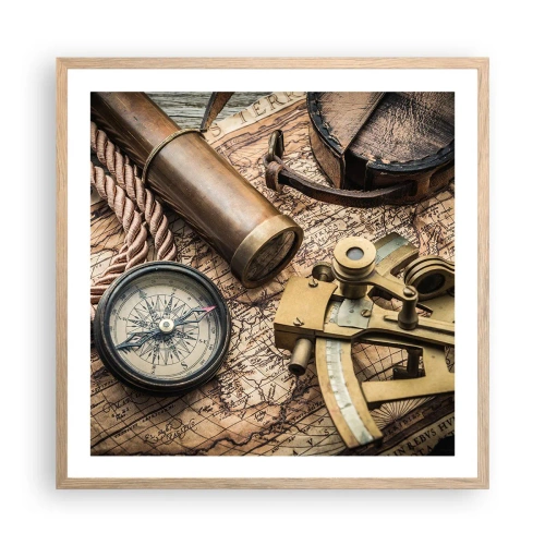 Plakát v rámu světlý dub - Urči směr - 60x60 cm