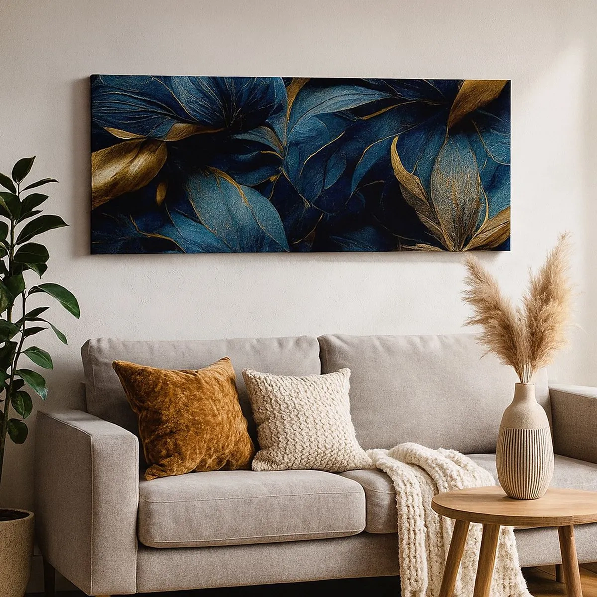 Obraz na plátně - Podšívané zlatem - 100x40 cm