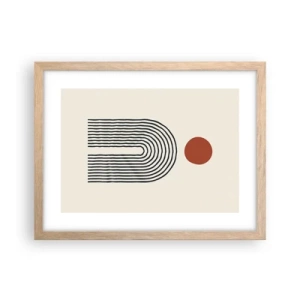 Plakát v rámu světlý dub - Magnetismus tvarů a barev - 40x30 cm