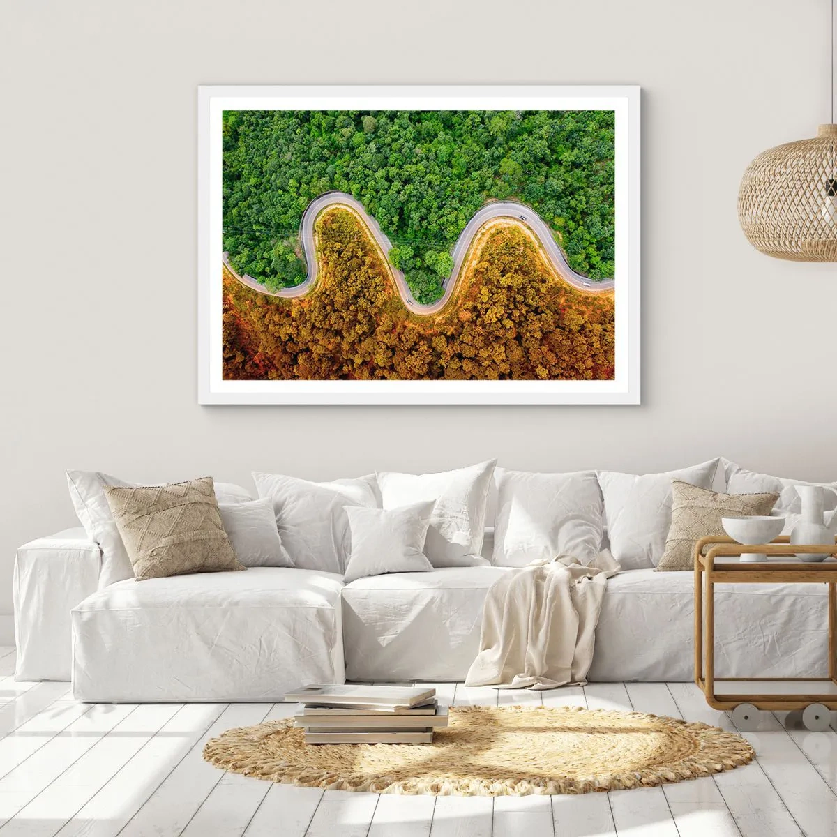 Plakát v bílém rámu - Hranice a průlomy - 100x70 cm