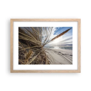 Plakát v rámu světlý dub - Setkání živlů - 40x30 cm