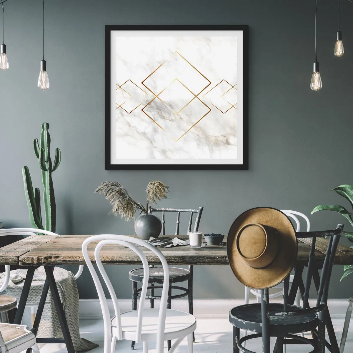 Plakát v černém rámu - Pohled na nekonečno - 40x40 cm