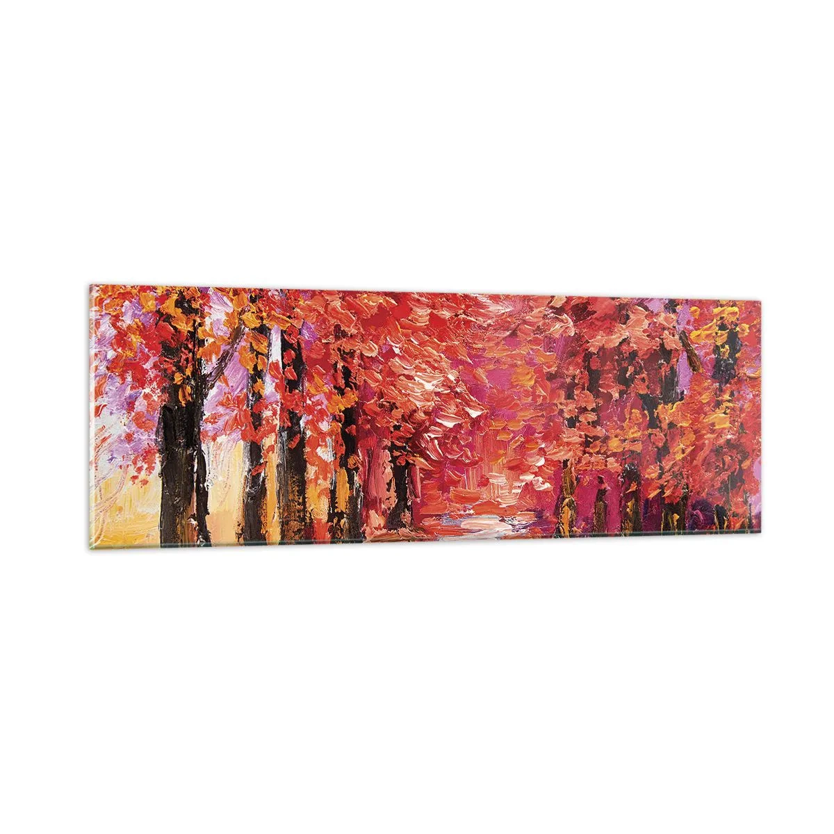Obraz na skle - Podzimní imprese - 90x30 cm
