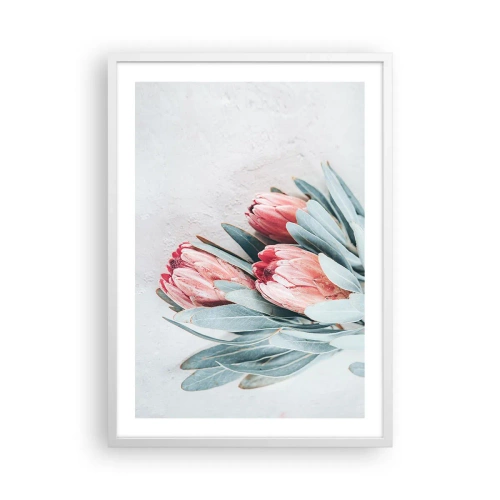 Plakát v bílém rámu - Zahanbené svou vlastní krásou - 50x70 cm