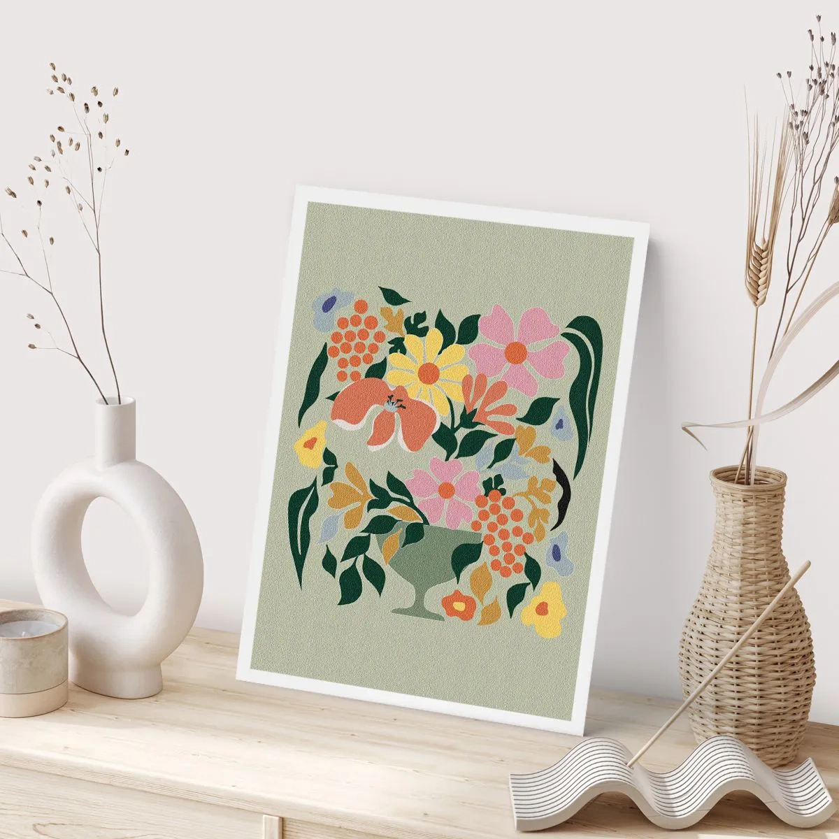 Plakát - Kytice překypující životem - 40x50 cm