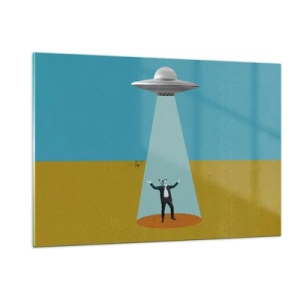 Obraz na skle - Blízké setkání - 120x80 cm