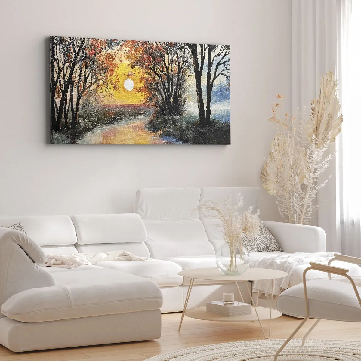 Obraz na plátně - Podzimní nádech - 100x40 cm