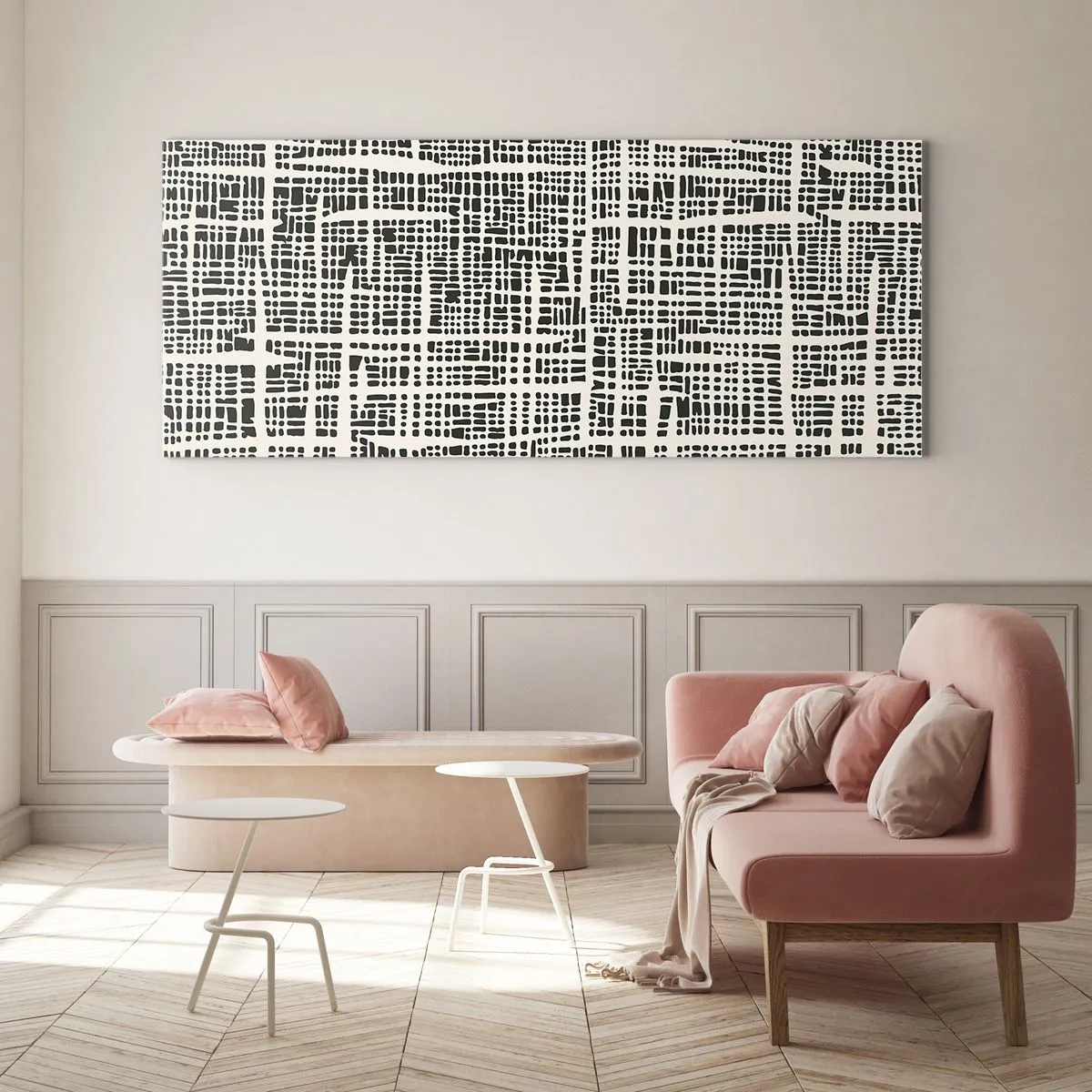 Obraz na skle - Tkaná kompozice - 120x50 cm