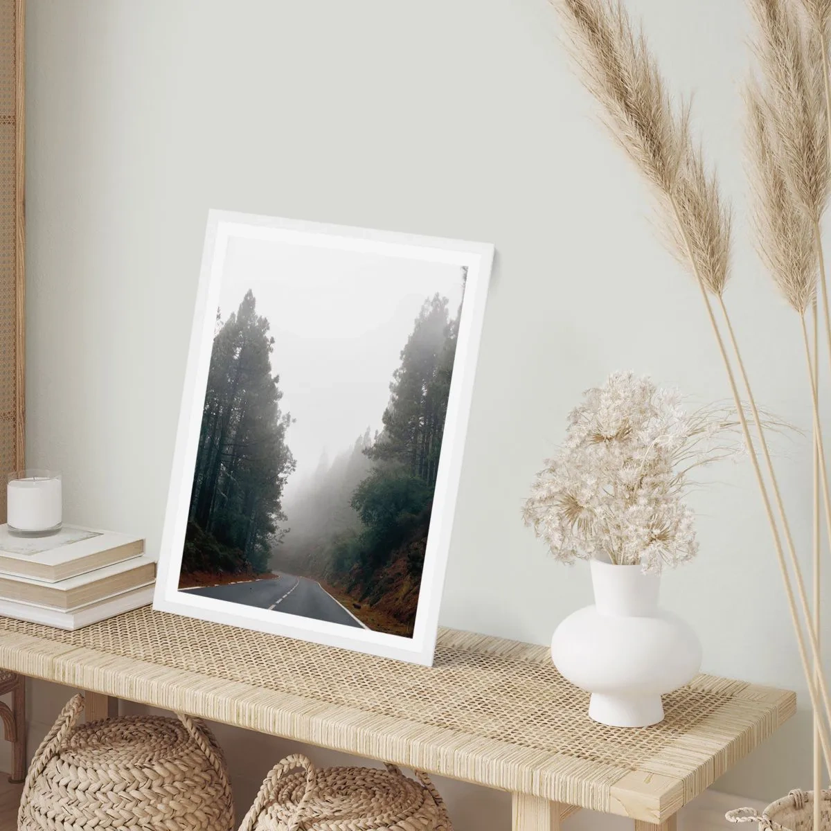 Plakát v bílém rámu - Příběh kouzelného lesa - 40x50 cm